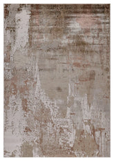 Luxury Premium Aurora Aurelia Metallic Copper Rug VE16 by Zebaa – Modern Abstract Rug for Living Room & Bedroom